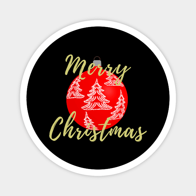 Merry Christmas Holiday Magnet by karolynmarie